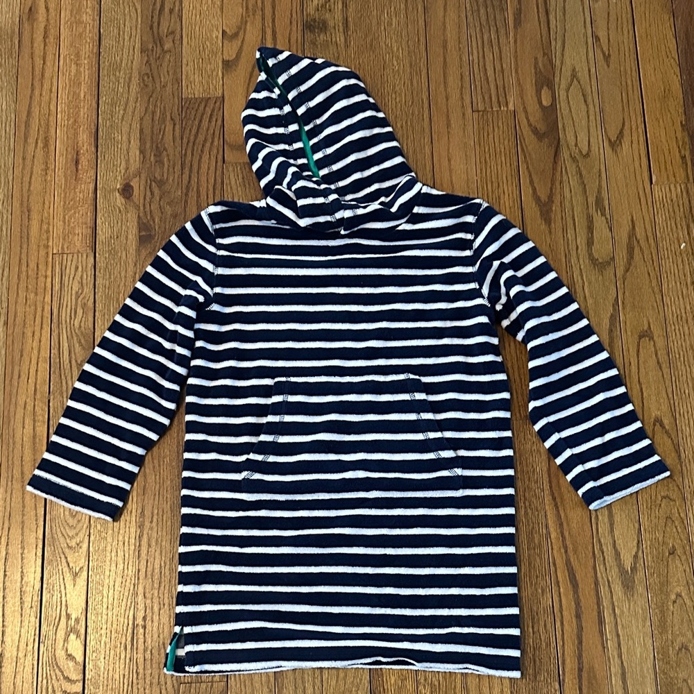Mini Boden Navy and White Striped Swim Coverup